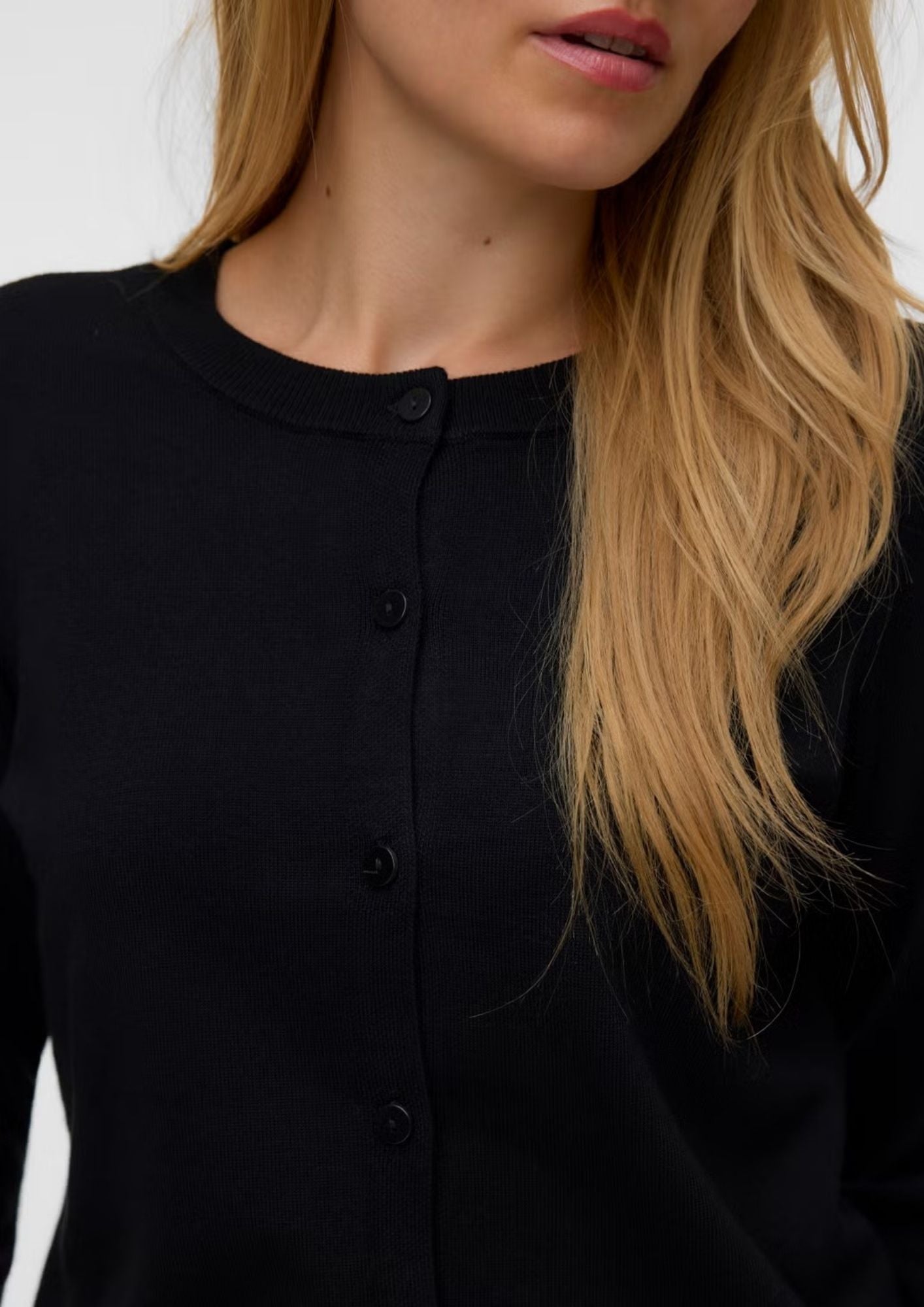 Vero Moda Cardigan Donna Silje Nero 10346655 Black W. DTM BUTTON VERO MODA 