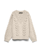 Maglione Donna Beige 10347352 Birch MELANGE VERO MODA 