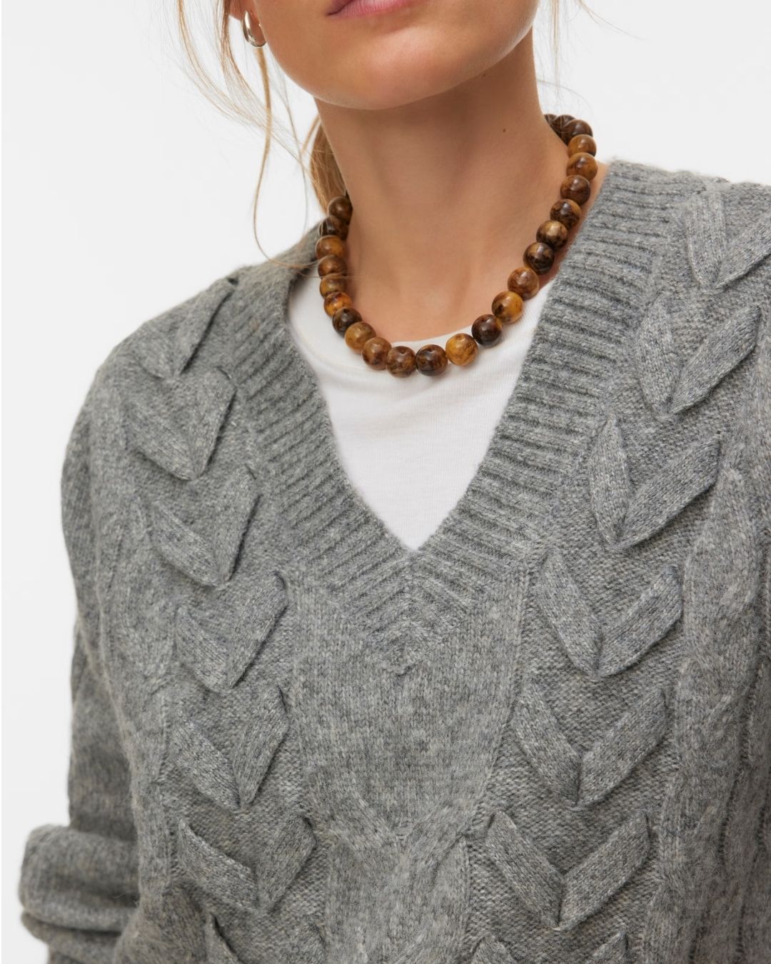 Maglione Donna Grigio 10347352 Medium Grey Melange VERO MODA 