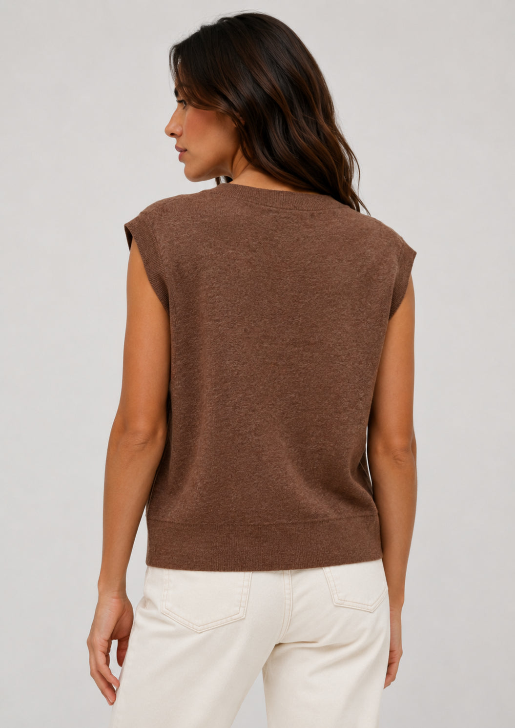 Vero Moda Gilet Donna Agueda Marrone 10347996 Cocoa Brown VERO MODA 