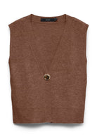 Vero Moda Gilet Donna Agueda Marrone 10347996 Cocoa Brown VERO MODA 