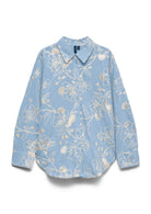 Vero Moda Camicia Donna Shine Blu 10348076 Cashmere Blue Snow white VERO MODA 