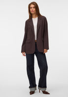 Vero Moda Giacca Donna Texas Marrone 10348823 Chocolate Torte MELANGE VERO MODA 