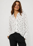 Vero Moda Camicia Donna Ninna Bianca 10349239 Snow White Black flock VERO MODA 