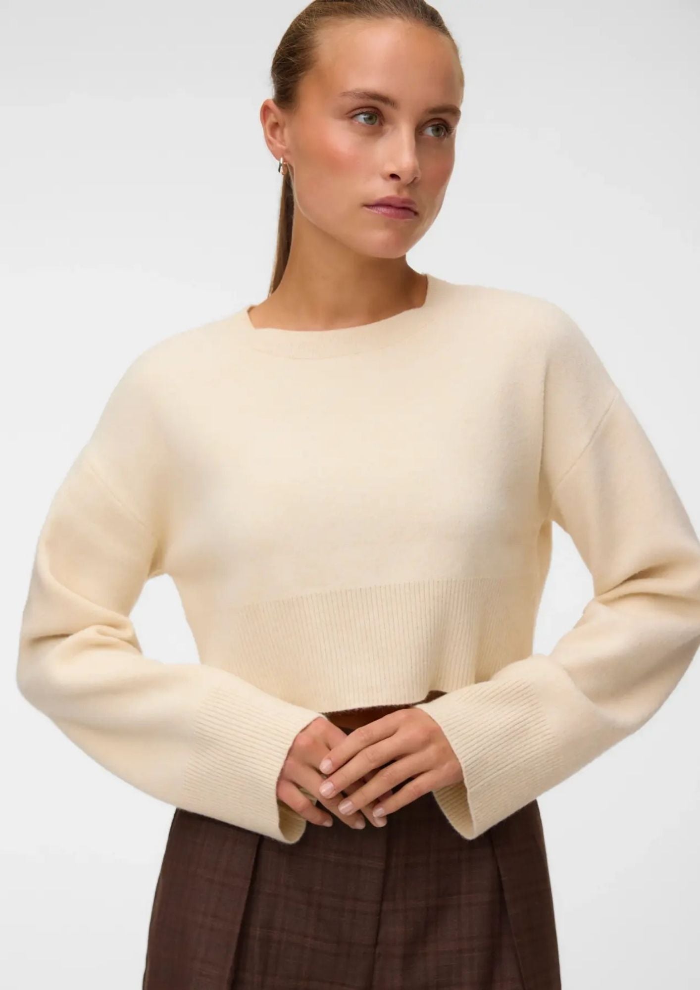 Vero Moda Pullover Donna Jace Grigio Betulla 10350236 Birch VERO MODA 