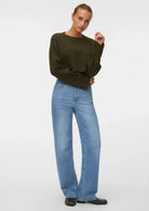 Vero Moda Pullover Donna Jace Verde Scuro 10350236 Forest Night VERO MODA 