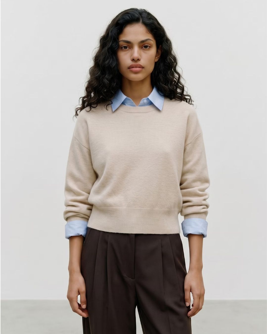 Maglione Donna Beige Birch 10350237 Birch MELANGE VERO MODA 