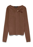 Vero Moda Pullover Donna Jain Marrone 10350239 Cocoa Brown W. GOLD VERO MODA 