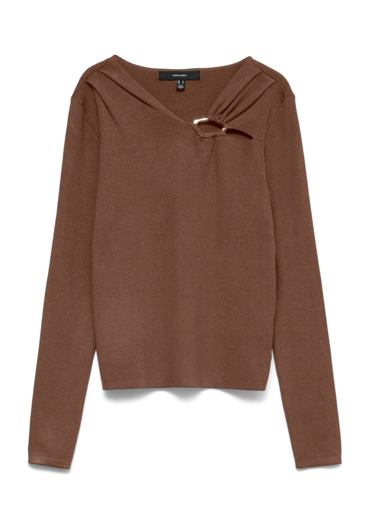Vero Moda Pullover Donna Jain Marrone 10350239 Cocoa Brown W. GOLD VERO MODA 