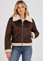 Giubbino corto con pellicciotto Moro J023 KJ00 0232 YES ZEE 