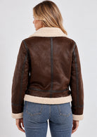 Giubbino corto con pellicciotto Moro J023 KJ00 0232 YES ZEE 