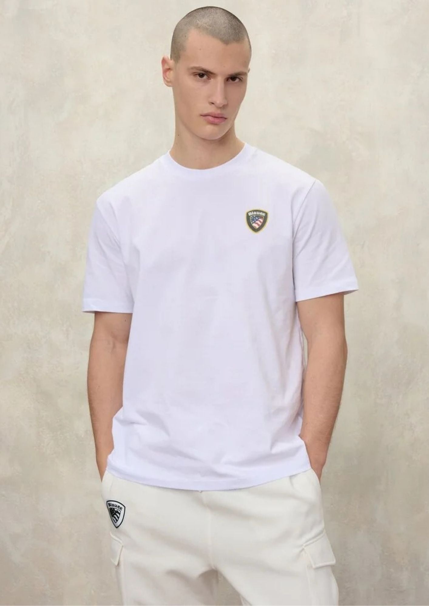 Blauer T-Shirt Uomo Faxon Bianco BLUH02284 7480 100 BLAUER 
