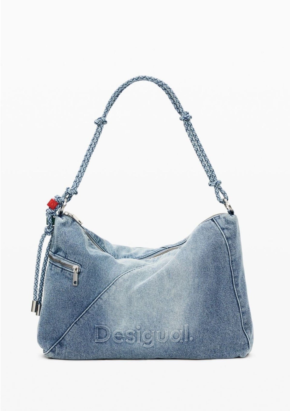 Desigual Borsa Donna Bag Half Logo Denim Leiria 2.0 Demin Chiaro 26SAXD27 5005 DESIGUAL 