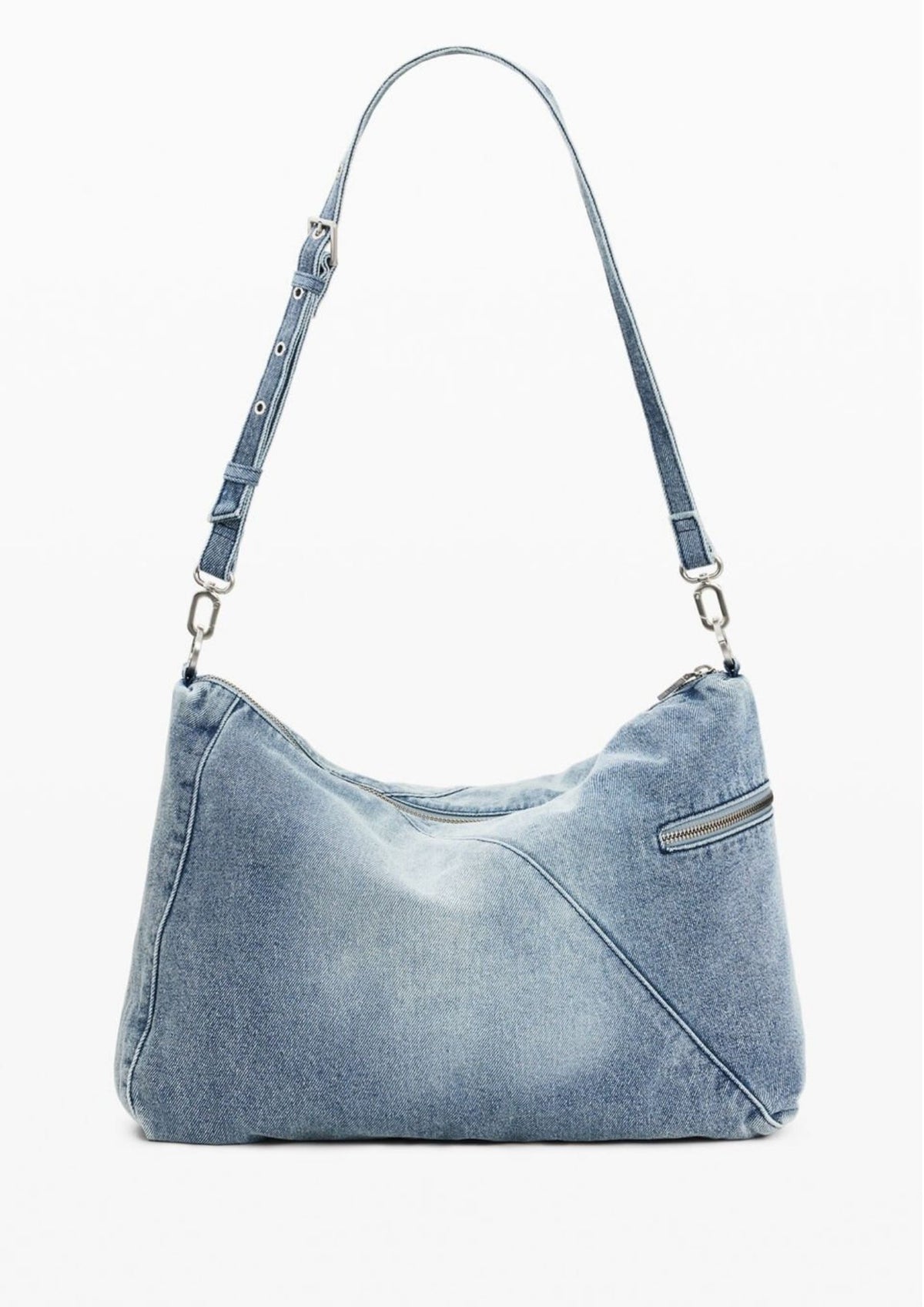 Desigual Borsa Donna Bag Half Logo Denim Leiria 2.0 Demin Chiaro 26SAXD27 5005 DESIGUAL 