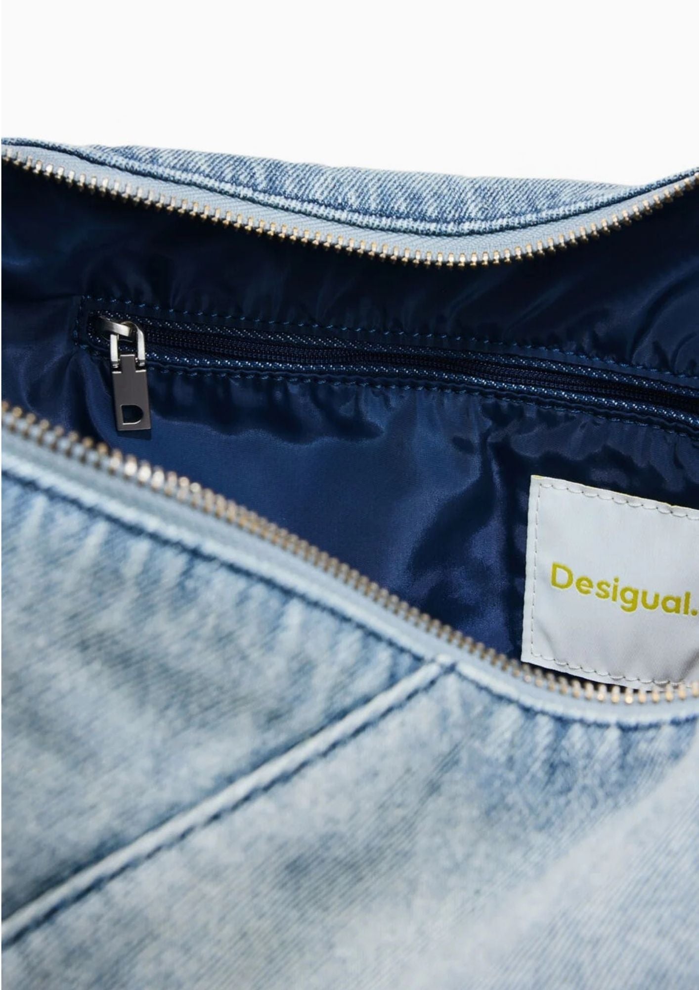 Desigual Borsa Donna Bag Half Logo Denim Leiria 2.0 Demin Chiaro 26SAXD27 5005 DESIGUAL 