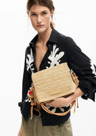 Desigual Borsa Donna Bag Half Logo Raffia Venecia Beige 26SAXO03 1014 DESIGUAL 