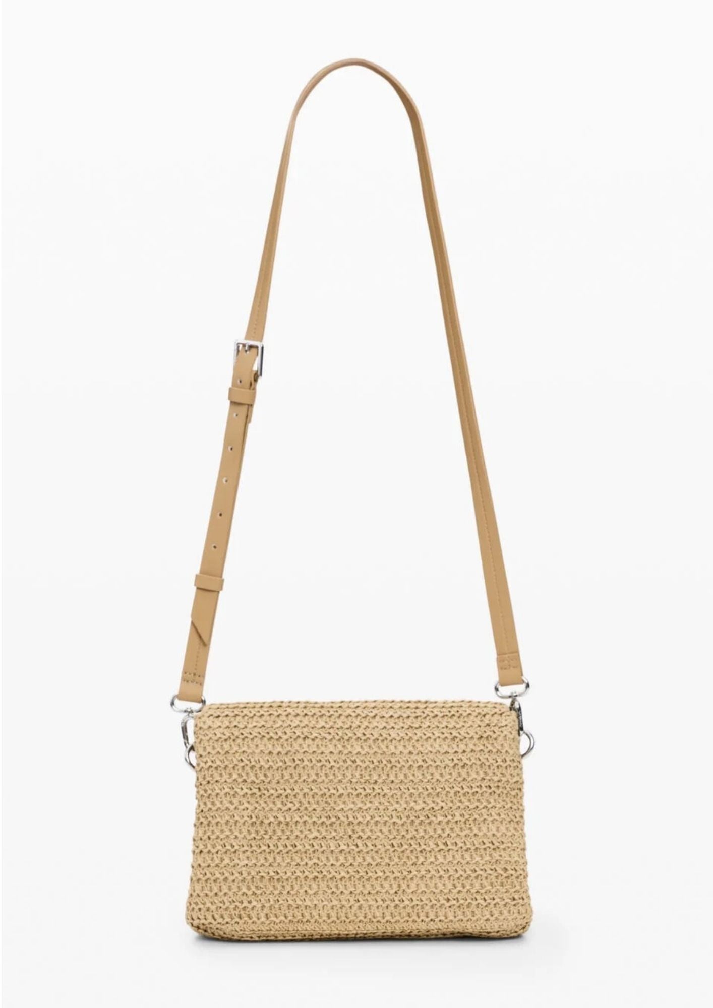 Desigual Borsa Donna Bag Half Logo Raffia Venecia Beige 26SAXO03 1014 DESIGUAL 