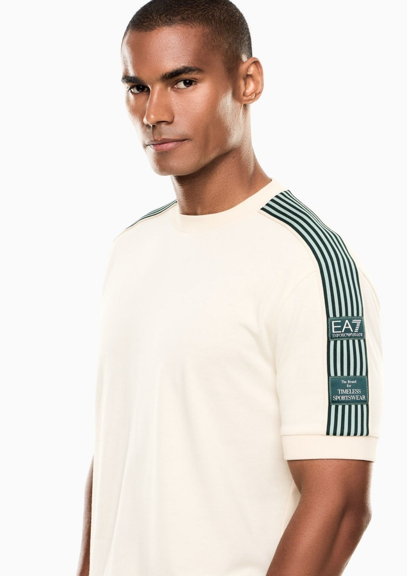 EA7 Emporio Armani T-Shirt Uomo Beige Chiaro 7M001507 AF16548 U1088 EA7 EMPORIO ARMANI 