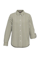 Emme Marella Camicia Emmuggioso Bianco Lana e Verde Militare 2615111012200 010 EMME MARELLA 