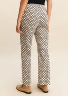 Emme Marella Pantalone Donna Emmclassi Bianco Lana FAntasia Geometrica 2615131201200 001 EMME MARELLA 