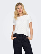 Jacqueline De Yong T-Shirt Donna Bianco Jdycathinka 15158450 Cloud Dancer JACQUELINE DE YONG 