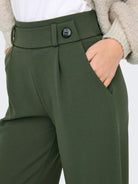 Jacqueline De Yong Pantaloni Donna Wide Fit Kambaba Jdygeggo 15208430 Kambaba BLACK BUTTONS JACQUELINE DE YONG 