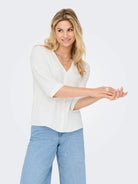 Jacqueline De Yong Camicia Donna Bianco Jdylion 15225654 Cloud Dancer JACQUELINE DE YONG 