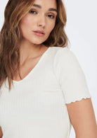 Jacqueline De Yong Top Donna Fransiska Bianco 15238718 Cloud Dancer JACQUELINE DE YONG 