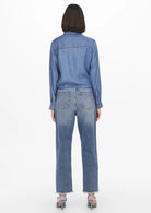 Jacqueline De Yong Camicia Donna Jasper Blu Medio Denim 15252957 Medium Blue Denim JACQUELINE DE YONG 