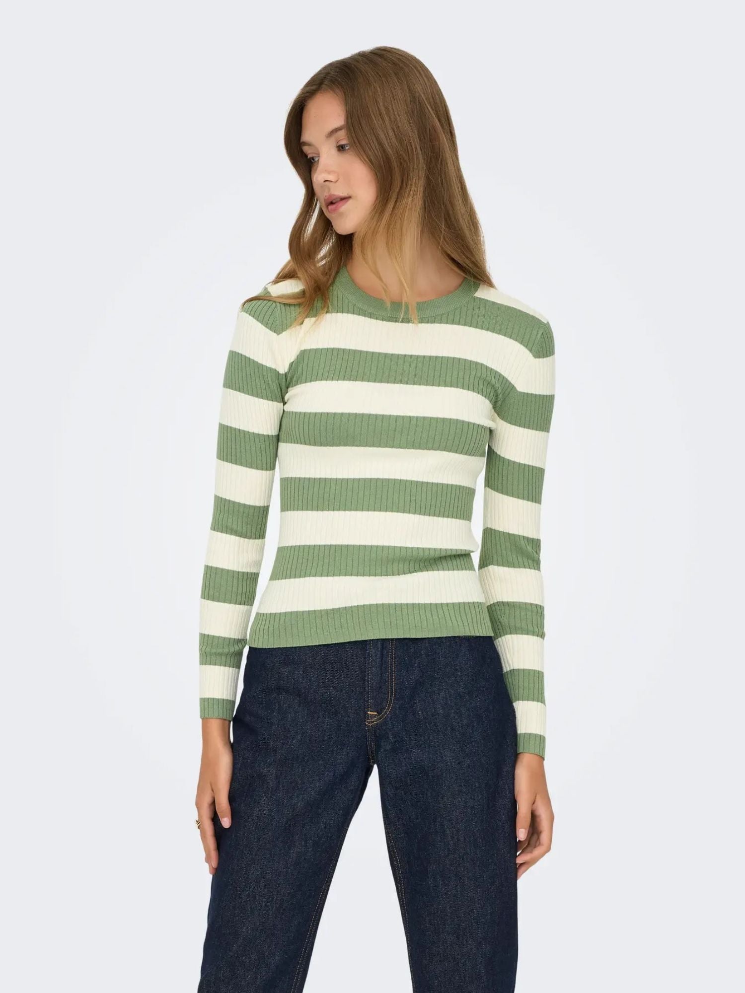 Jacqueline De Yong Maglia Donna Hedge Green Jdyplum 15277223 Hedge Green W EGGNOG JACQUELINE DE YONG 