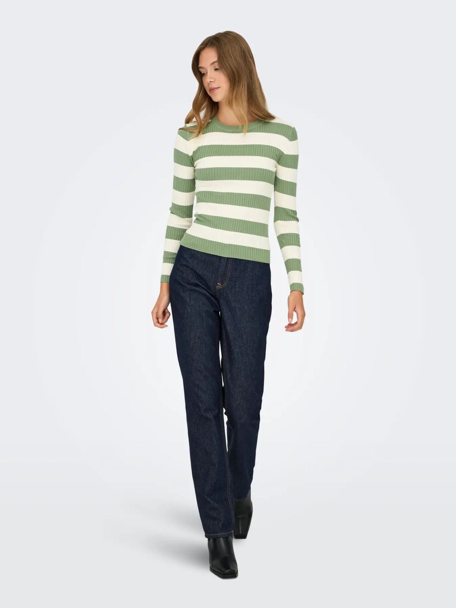 Jacqueline De Yong Maglia Donna Hedge Green Jdyplum 15277223 Hedge Green W EGGNOG JACQUELINE DE YONG 