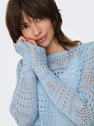 Jacqueline De Yong Maglia Donna Cashmere Blue Jdysun 15287384 Cashmere Blue JACQUELINE DE YONG 