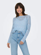 Jacqueline De Yong Maglia Donna Cashmere Blue Jdysun 15287384 Cashmere Blue JACQUELINE DE YONG 
