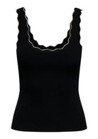 Jacqueline De Yong Top Donna Nero dettagli Bianchi 15290585 Black W. CLOUD DANCER JACQUELINE DE YONG 