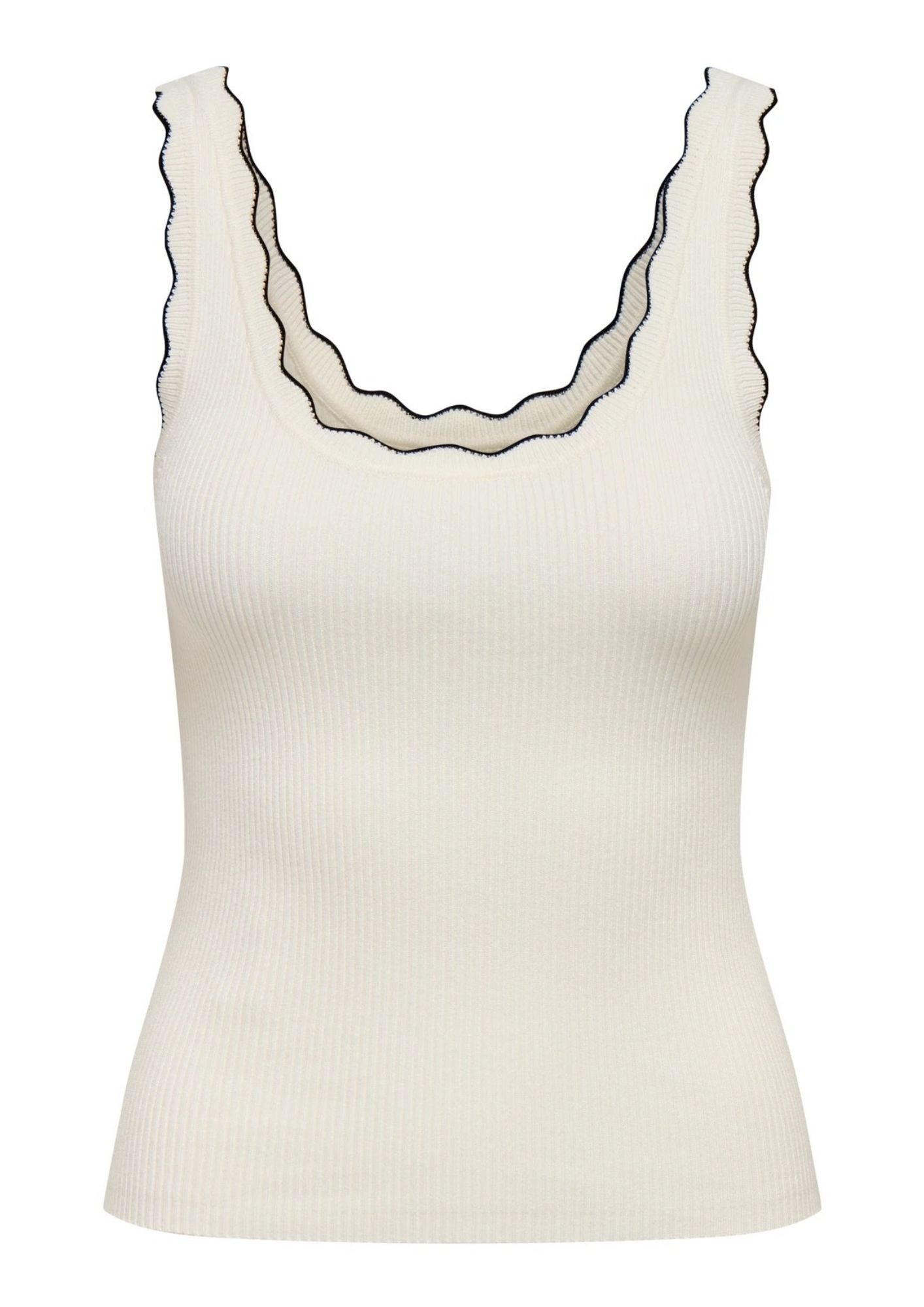 Jacqueline De Yong Top Donna Nanna Bianco e Nero 15290585 Cloud Dancer W. BLACK JACQUELINE DE YONG 