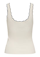Jacqueline De Yong Top Donna Nanna Bianco e Nero 15290585 Cloud Dancer W. BLACK JACQUELINE DE YONG 