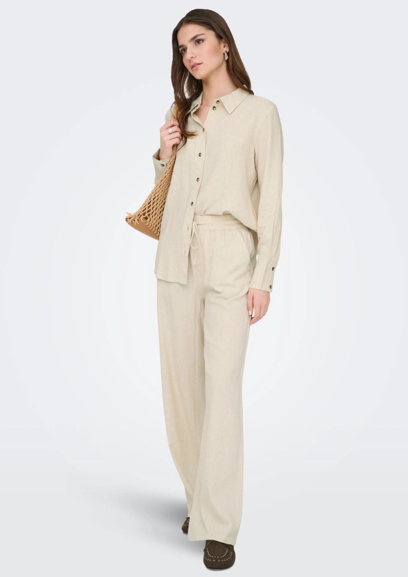 Jacqueline De Yong Camicia Donna Say Grigio Avena 15318364 Oatmeal MELANGE JACQUELINE DE YONG 