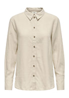 Jacqueline De Yong Camicia Donna Say Grigio Avena 15318364 Oatmeal MELANGE JACQUELINE DE YONG 
