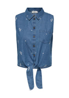 Jacqueline De Yong Camicia Donna Kai Blu Denim Chiaro 15321112 Light Blue Denim JACQUELINE DE YONG 
