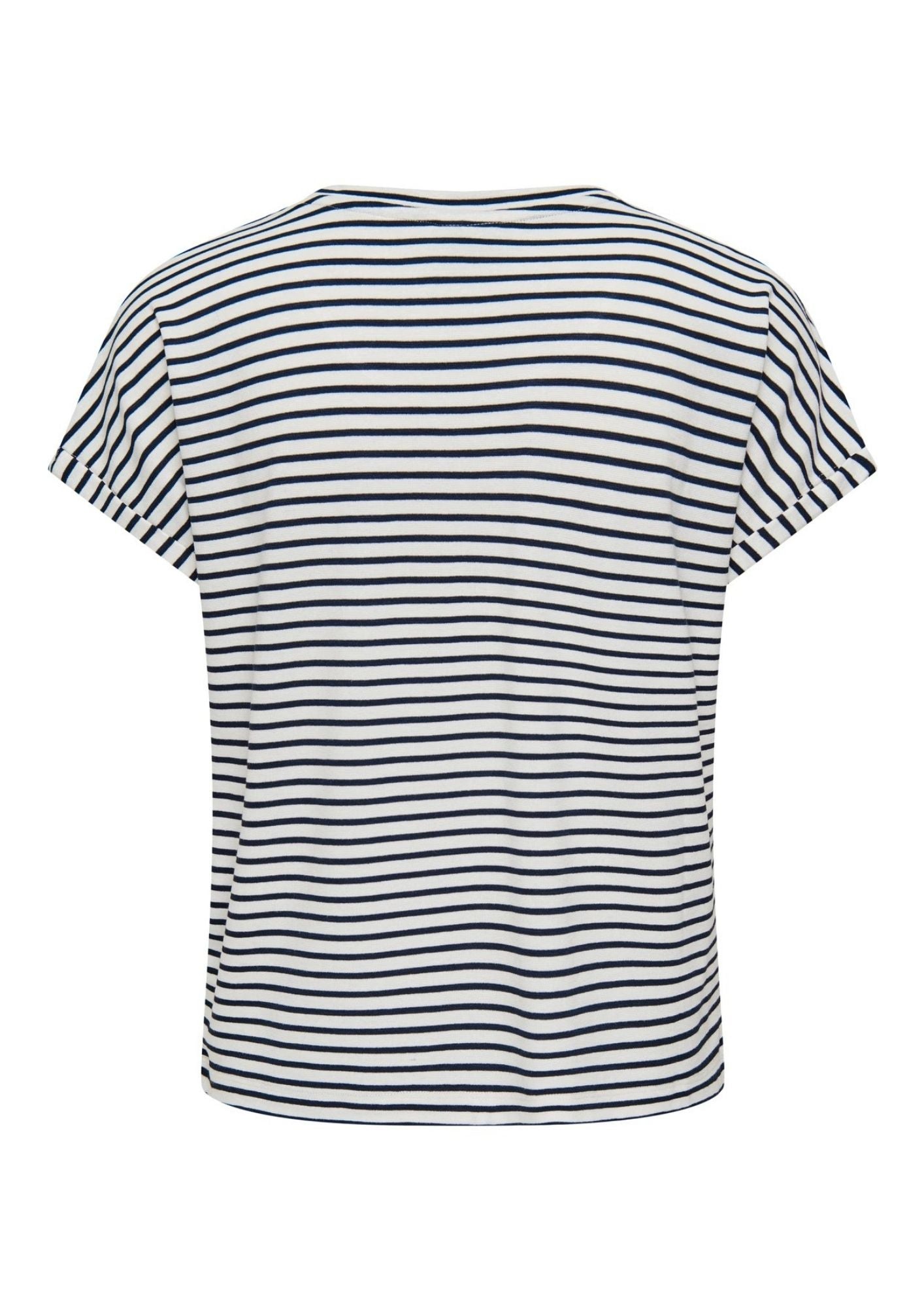 Jacqueline De Yong Top Donna Sissi Bianco e Blu 15325267 Cloud Dancer SKY CAPTAIN JACQUELINE DE YONG 
