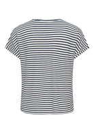 Jacqueline De Yong Top Donna Sissi Bianco e Blu 15325267 Cloud Dancer SKY CAPTAIN JACQUELINE DE YONG 