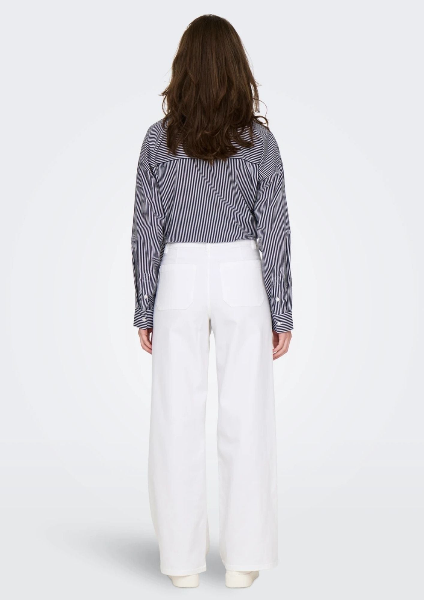 Jacqueline De Yong Pantalone Donna Iris Bianco 15341269 White JACQUELINE DE YONG 