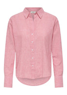 Jacqueline De Yong Camicia Donna Mila Corallo Righe Bianche 15345487 Calypso Coral CLOUD DANCER JACQUELINE DE YONG 
