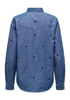 Jacqueline De Yong Camicia Donna Love Blu Medio Denim 15363999 Medium Blue Denim HEART EMBR JACQUELINE DE YONG 