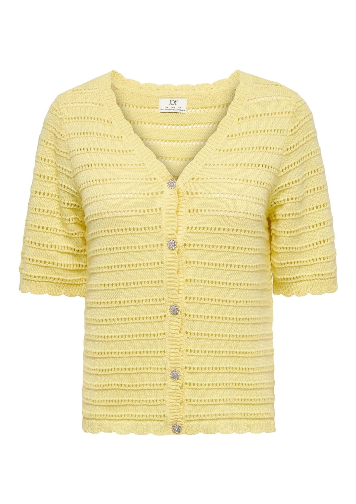 Jacqueline De Yong Cardigan Donna Tanja Giallo 15366211 Double Cream JACQUELINE DE YONG 