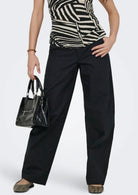 Jacqueline De Yong Pantalone Donna Nero 15367918 Black JACQUELINE DE YONG 