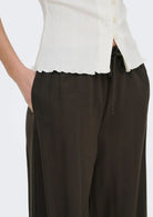 Jacqueline De Yong Pantalone Donna Leslie Marrone 15374331 Chocolate Brown JACQUELINE DE YONG 