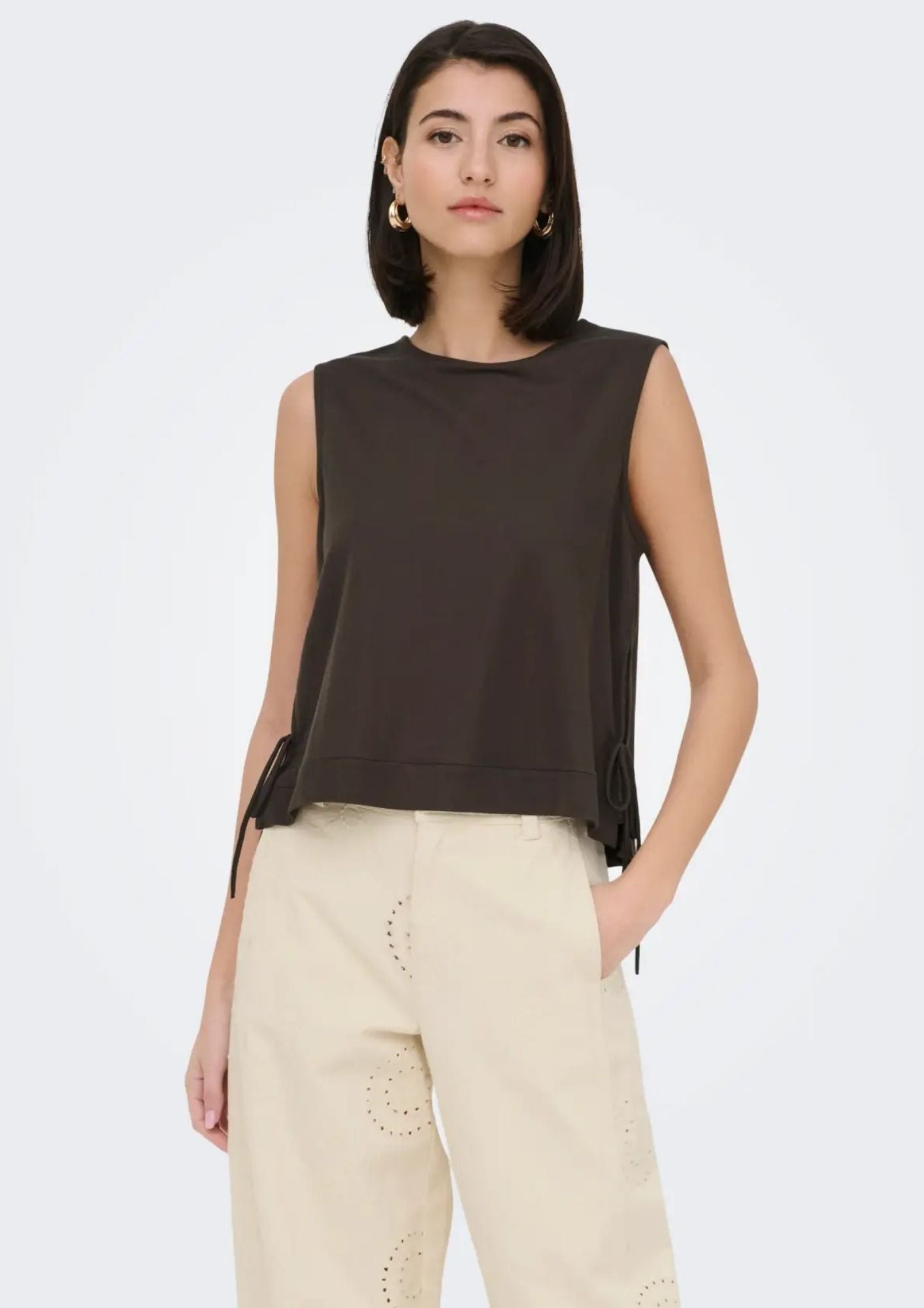 Jacqueline De Yong Top Donna Leslie Marrone 15374333 Chocolate Brown JACQUELINE DE YONG 