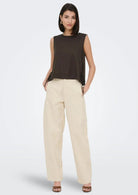Jacqueline De Yong Top Donna Leslie Marrone 15374333 Chocolate Brown JACQUELINE DE YONG 