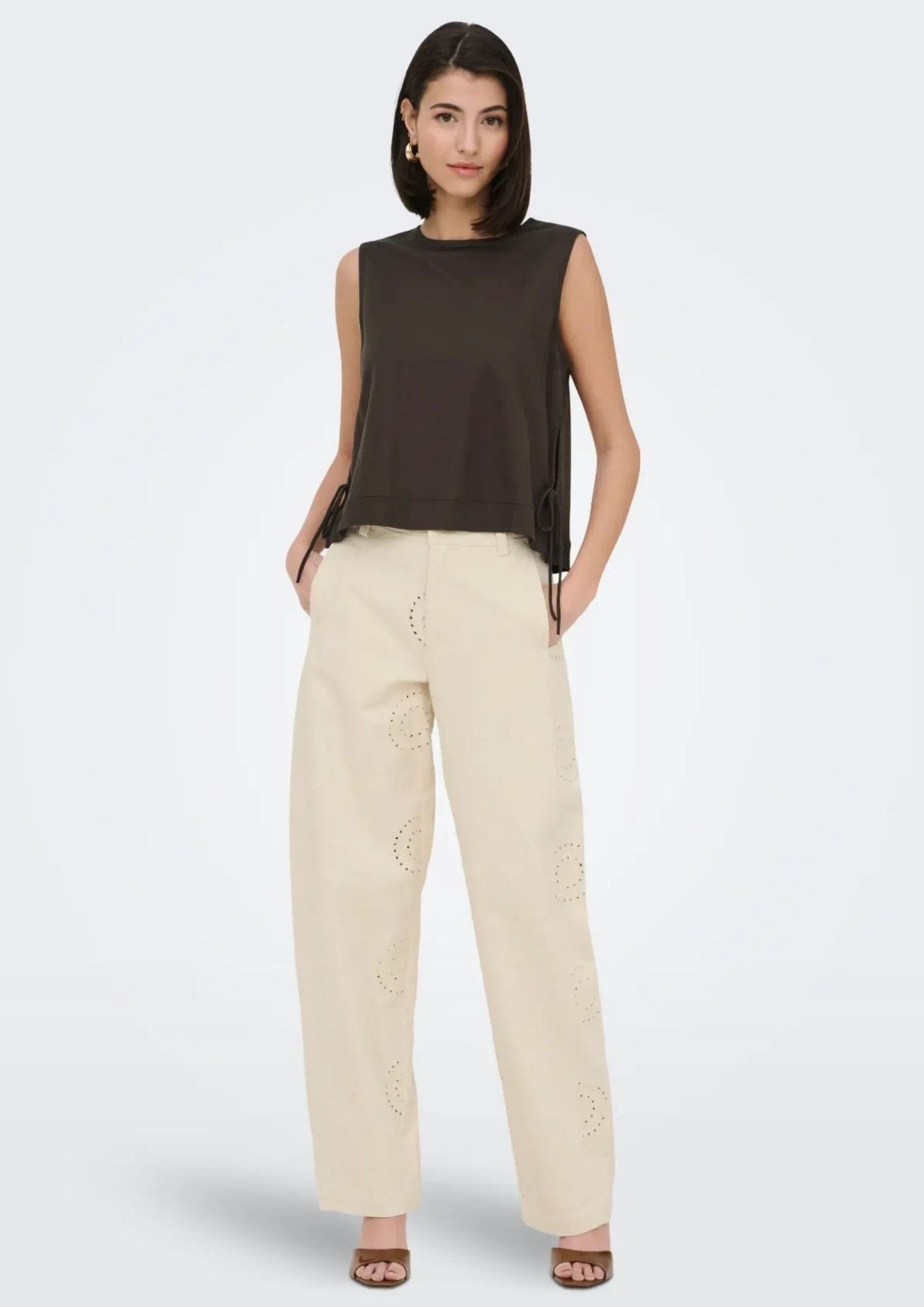 Jacqueline De Yong Top Donna Leslie Marrone 15374333 Chocolate Brown JACQUELINE DE YONG 